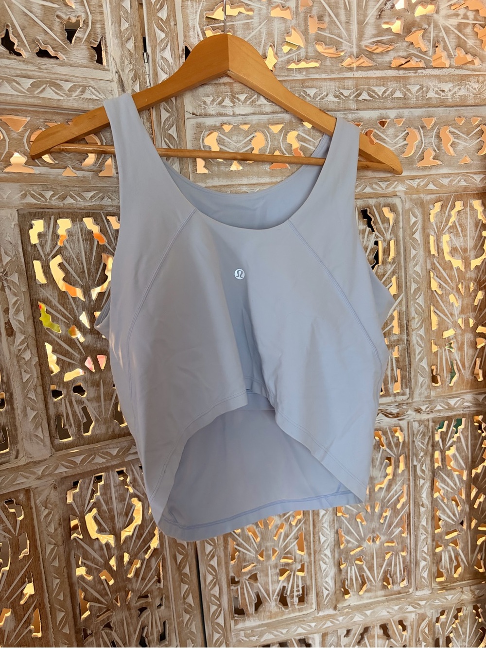 lululemon athletica Light Blue Cropped Workout Tank